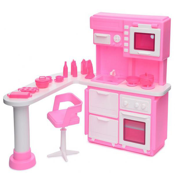 Кухня для куклы. Розовая С-1388