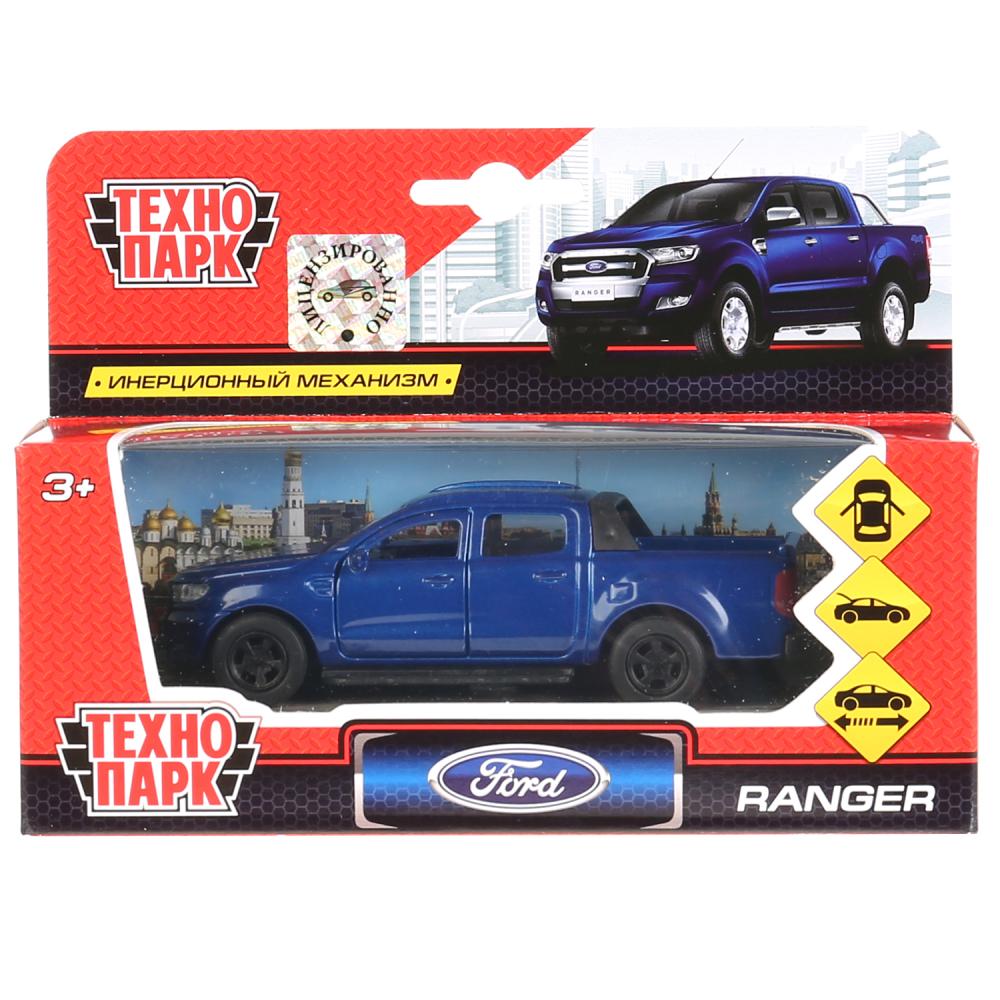 Машина металл FORD Ranger пикап синий 12см, открыв. двери, инерц. в кор. SB-18-09-FR-N(BU)