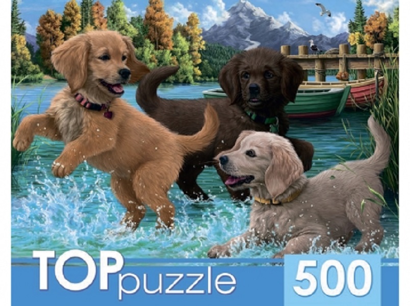 TOPpuzzle. ПАЗЛЫ 500 элементов. ХТП500-6810 Игривые щенки