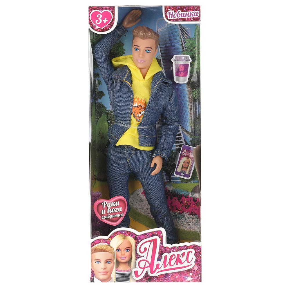 Кукла 29 см Алекс, руки и ноги сгибаются, в джинсовом костюме, акс КАРАПУЗ 66001-C5-SA-BB