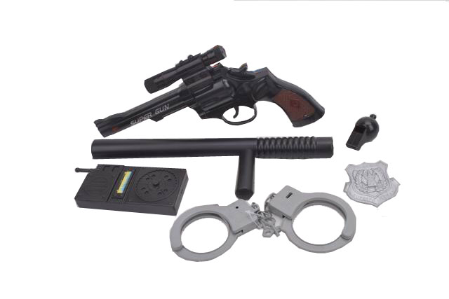 Набор полицейского  (24 см) "Урон" (револьвер,наручники,дубинка,рация,свисток) 1932745