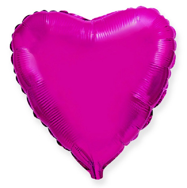 Шар (18-46 см) Сердце, Пурпурный, 201500PU