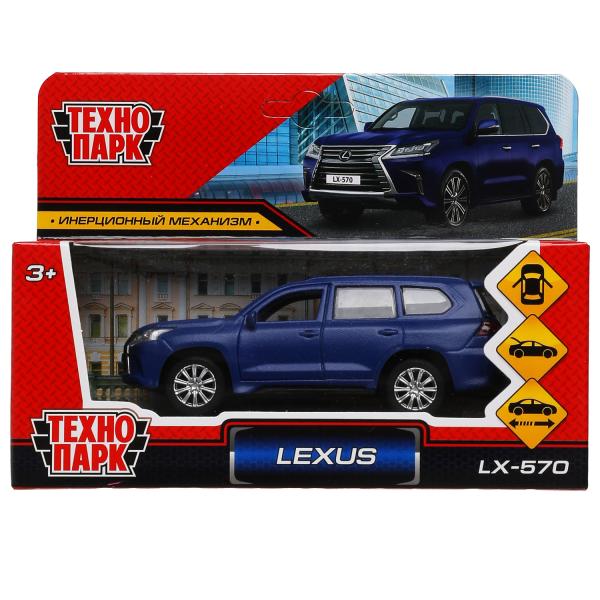 Машина металл LEXUS LX570 матовый дл 12 см, отк дв, баг, инер, синий, LX570-12FIL-BU