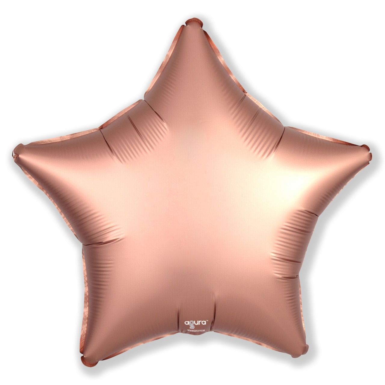 Шар (19/48 см) Звезда, Розовое Золото, Сатин, 757321