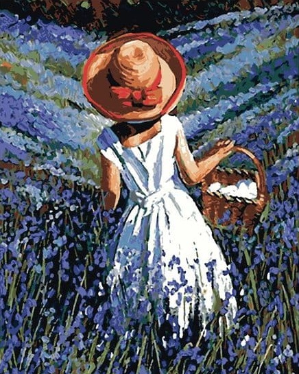 Картина по номерам на холсте 50х40 "Девушка в поле" КН5041001