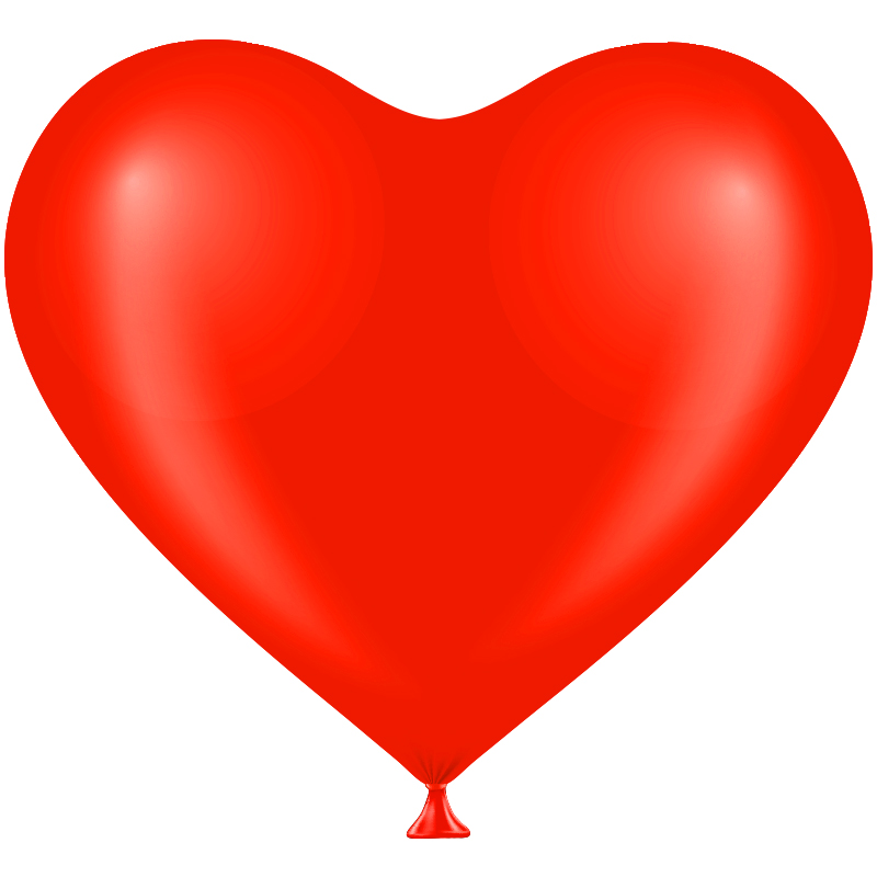 Шар Сердце (12''/30 см) Красный (803), пастель, 828001