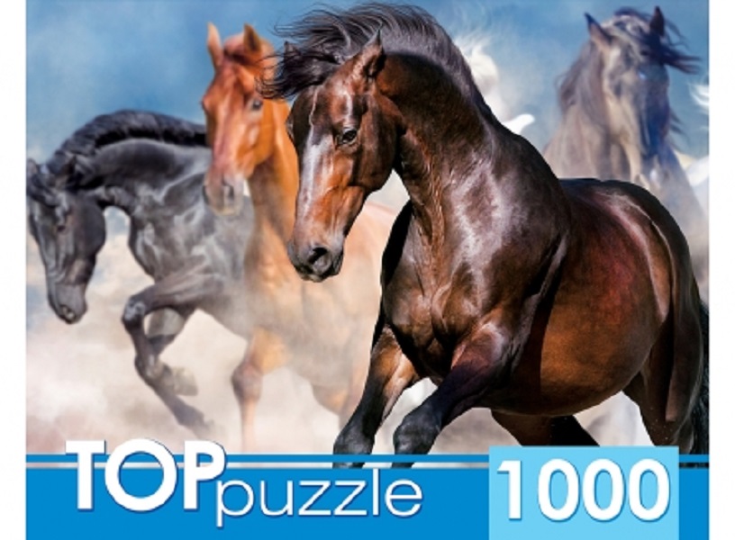 TOPpuzzle.ПАЗЛЫ 1000 элементов.ГИТП1000-2147 Табун скакунов