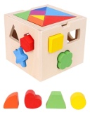 Деревянная игрушка. Сортер-куб с танграмом (11х11х12,5см) ( в слюде) (Арт. AN02263)
