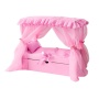 Кроватка с царским балдахином, постельным бельем, ящиком (коллекция "Diamond princes" розовая) 72219