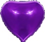 Шар (18''/46 см) Сердце, Фиолетовый, 123038