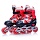 Ролики детские, S (31-34) черно-красные с белым, PU колёса со светом, U001743Y / 393932