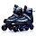 Роликовые коньки раздвижные, PU колёса, черно-голубые, размер L (39-42),  U001754Y / 393788
