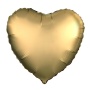 Шар (18-46 см) Сердце, Золото, Сатин, 751701