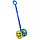 Каталка "Весёлые колёсики" с шариками (сине-зелёная)  760/1 / 368425