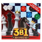 Шахматы магнитные, 3в1 (шахматы + 2 наст.игры) 1704K634-R