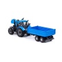 Трактор "Прогресс" с бортовым прицепом инерционный (синий) (в коробке) 91253