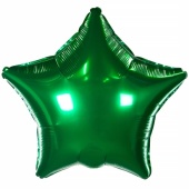 Шар (18''/46 см) Звезда, Зеленый, 1 шт.  120112