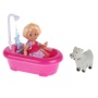 Кукла, ТМ Карапуз, Машенька 12см, в наборе ванна с душем, питомец, аксесс. MARY018X-RU