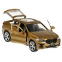 Машина металл BMW X6 длина 12 см, двери, багаж, инер, бежевый, кор. Технопарк , X6-12MAT-BG