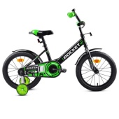 Велосипед 16" Rocket Juster, цвет черно/зеленый   16.R-JUST.BK/GN.24 / 437868