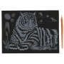 Гравюра 18*24 см тигр, золотая 100SCRATCHART-GOLD-TIGER