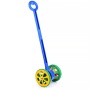 Каталка "Весёлые колёсики" с шариками (сине-зелёная)  760/1 / 368425