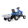 Каталка-трактор с педалями "Turbo" (синяя) с полуприцепом 84637