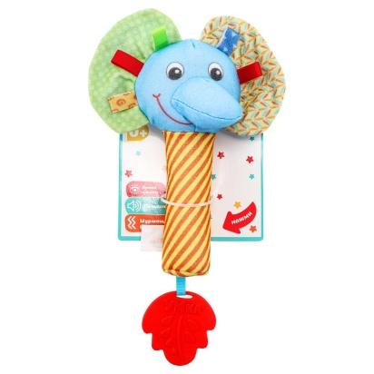 Текстильная игрушка погремушка - пищалка Умка   UM-SLN-24 (250)