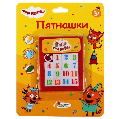 Логическая игра пятнашки Три Кота блист.14*19*1см ИГРАЕМ ВМЕСТЕ  B1241491-R2