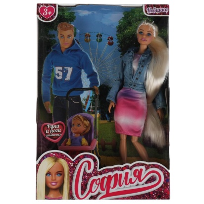 Кукла 29 см София, руки и ноги сгибаюстся, акс, в кор КАРАПУЗ 66001-SET10-S-BB