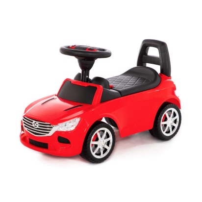 Каталка-автомобиль "SuperCar" №4 со звуковым сигналом (красная) 84507