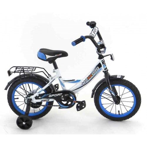 Велосипед 2-х колесный 14 SPORT (бело-черно-голубой), Z14207