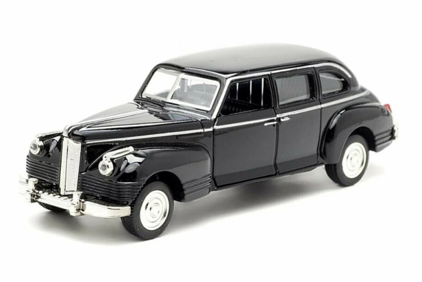 Инерц. металл "Автопарк" 1:43 зис черный 12см 6406B