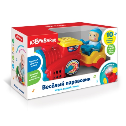Веселый паровозик Красный 4286