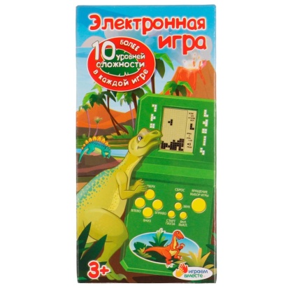 Электронная логическая игра динозавр, кор.12,5*6,5*2,5см ИГРАЕМ ВМЕСТЕ B1420010-R10