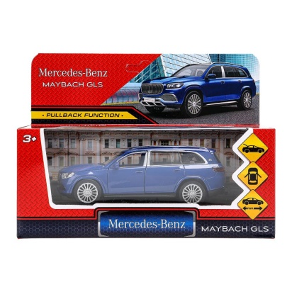 Машина металл MERCEDES-BENZ gls maybach 12 см, дв,баг,инер,брил-син, Технопарк MAYBCHGLS-12-BRBU