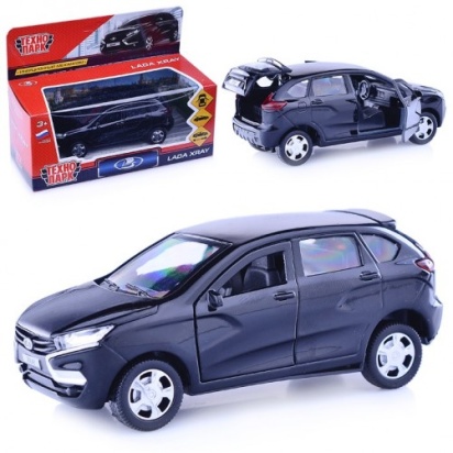 Машина металл LADA XRAY, 12см, открыв. двери, инерц, черный XRAY-BK
