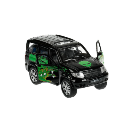 Машина металл UAZ 12 см, дв., багаж., инерц., окрас ЗОМБИ, кор. Технопарк SB-17-81-UP-ZOM(WB)