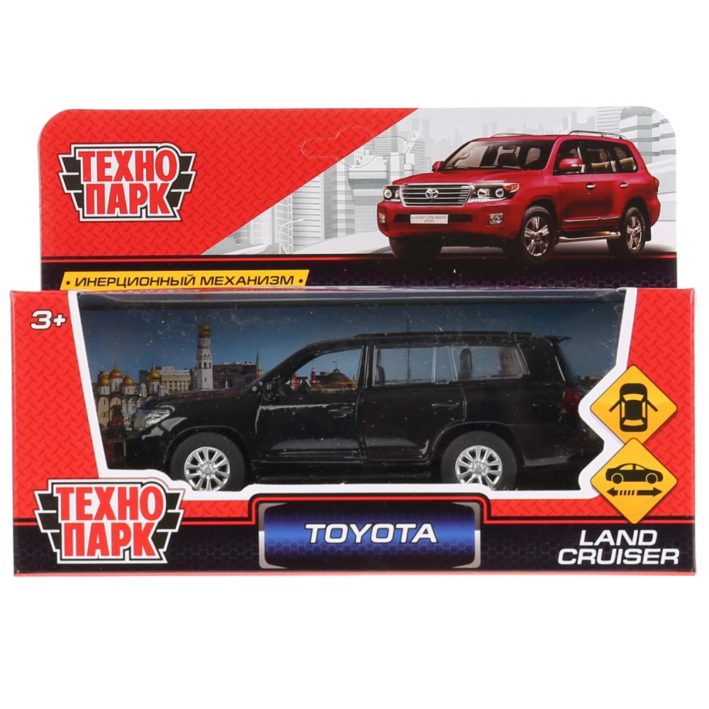 Технопарк. Машина металл "TOYOTA LAND CRUISER" 12,5см, откр. двери, инерц ЧЕРНЫЙ, CRUISER-BK