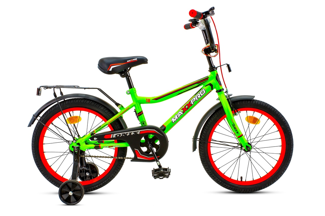 18 ONIX-18-2 (матовый зелено-красный) Велосипед