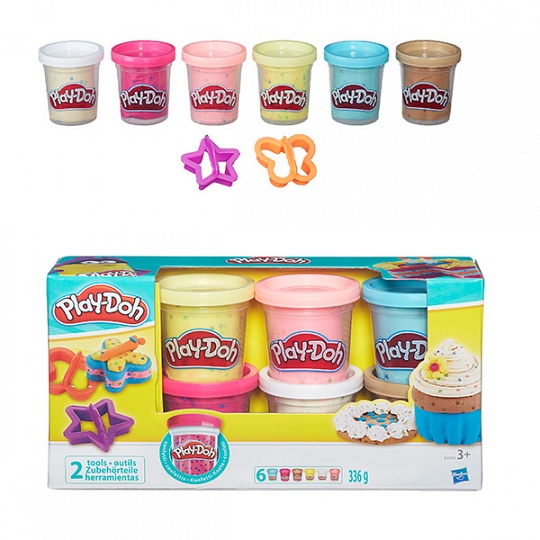 Игровой набор Play-Doh набор из 6 баночек с конфетти В3423