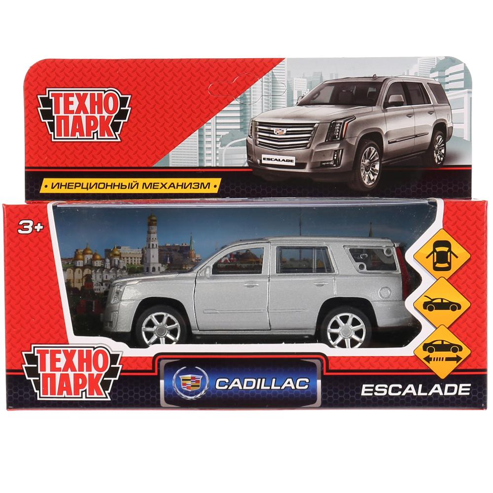 Машина металл "CADILLAC ESCALADE" 12см, открыв. двери, инерц, серебристый Технопарк, ESCALADE-SL
