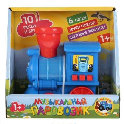 Музыкальный паровозик Синий трактор свет+звук в русс. кор. Умка HWA1219047-R