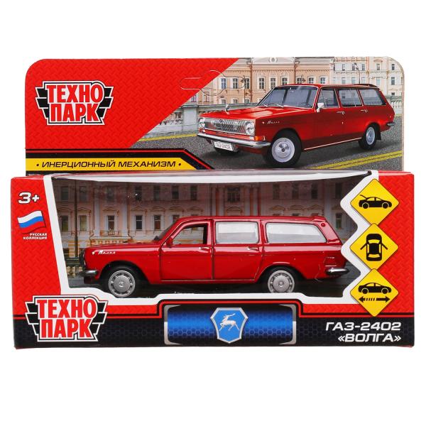 Машина металл ГАЗ -2402 "волга" дл 12 см, откр дв, багаж, инерц, крас., 2402-12-RD