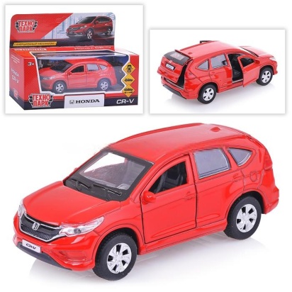 Машина металл "HONDA CR-V" 12см, открыв. двери, инерц., красный в кор. Технопарк, CR-V-RD