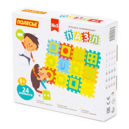 Игрушка развивающая "Пазл" №3 (24 элемента) (в коробке)  91475