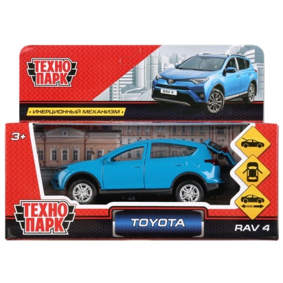 Машина металл "TOYOTA RAV4", длина 12см, открыв. двери, инерц., синий, в кор. Технопарк RAV4-BU