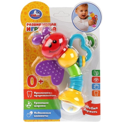 Развивающая игрушка погремушка пчелка "УМКА" , B1183906-R1