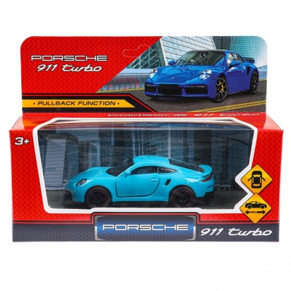 Машина металл porshe 911 turbo инерция, двери, размер 10.5 Технопарк  2208C0360-R2