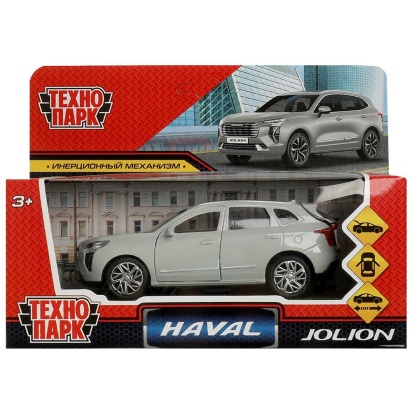Машина металл haval jolion 12 см, двери, багаж, серебр, кор. Технопарк JOLION-12-SR